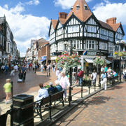 Hope Street in Wrexham town centre
