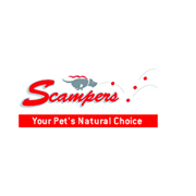Scampers Natural Pet Store Logo