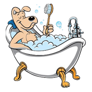 Mucky Pupz Dog Grooming Logo